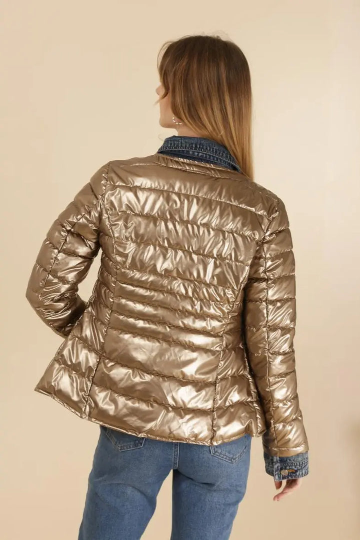 Gilet léger en duvet métallisé