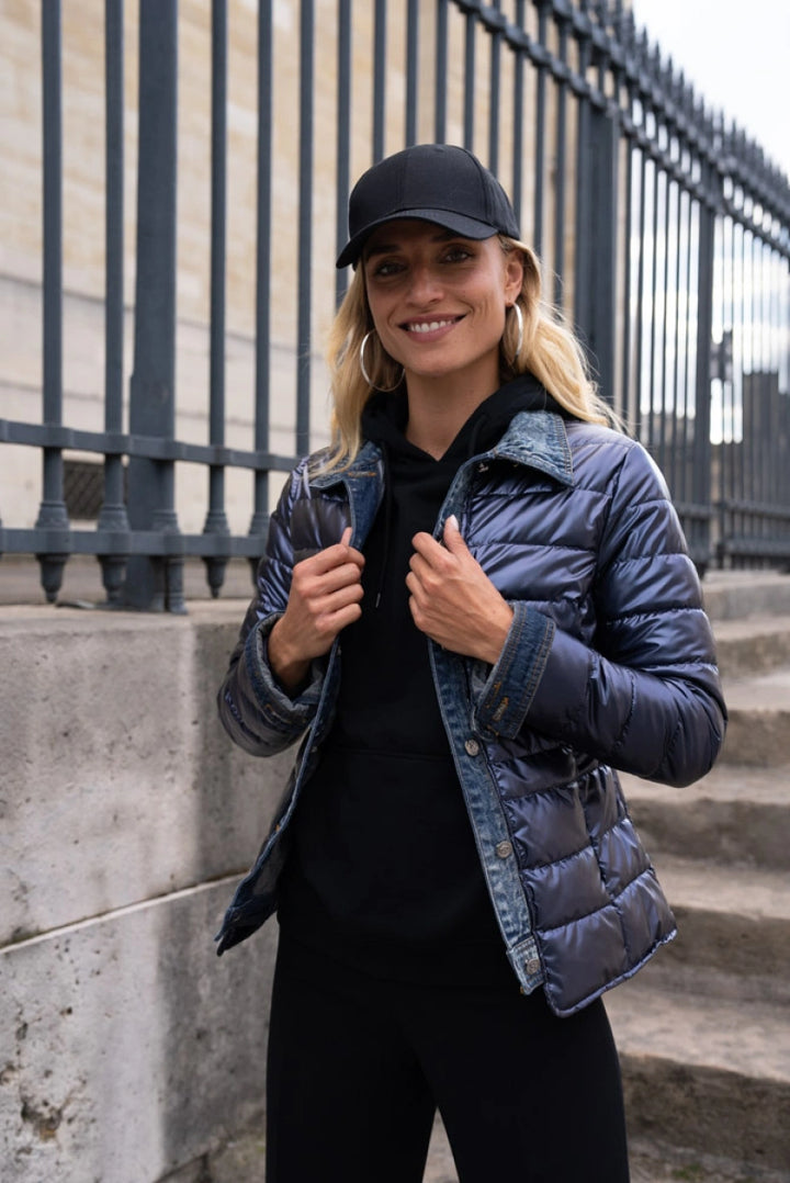 Gilet léger en duvet métallisé