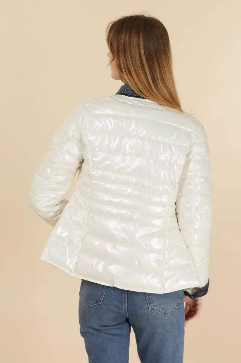 Gilet léger en duvet métallisé