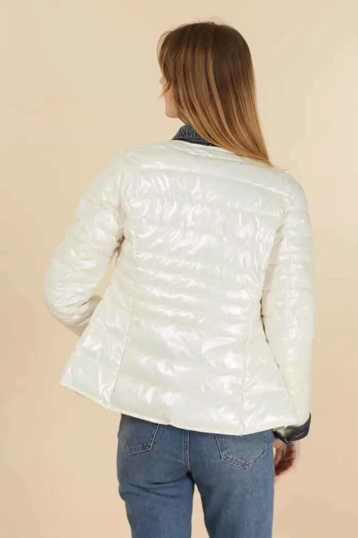 Gilet léger en duvet métallisé