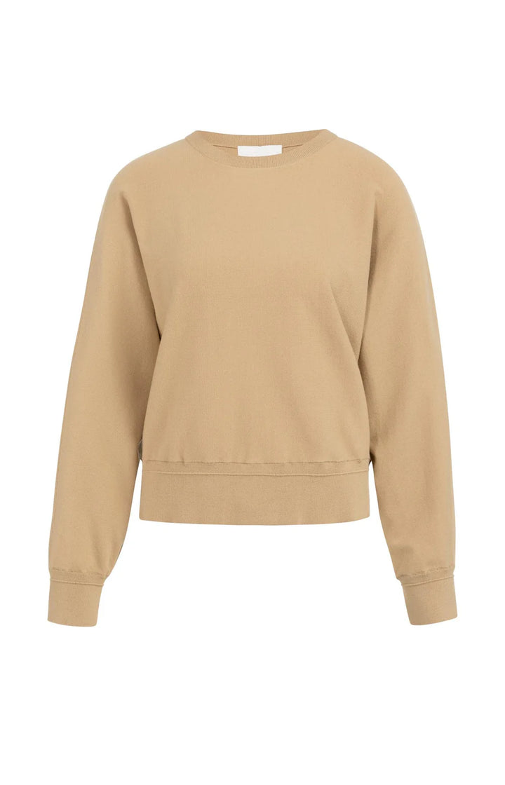 YAYA Tan Brown Batswing Sweater