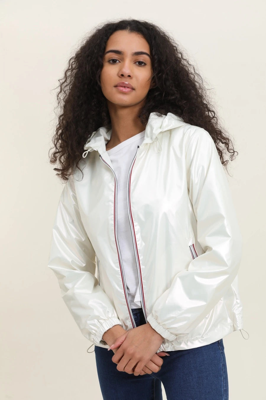 Parka longue kaki imperméable avec capuche