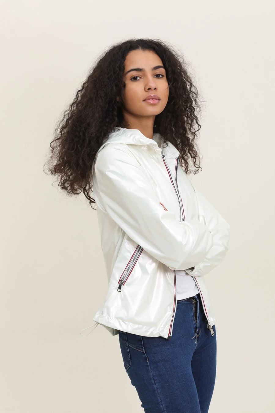 Parka longue kaki imperméable avec capuche