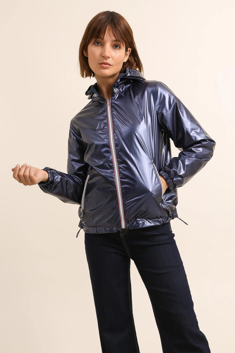 Parka longue kaki imperméable avec capuche