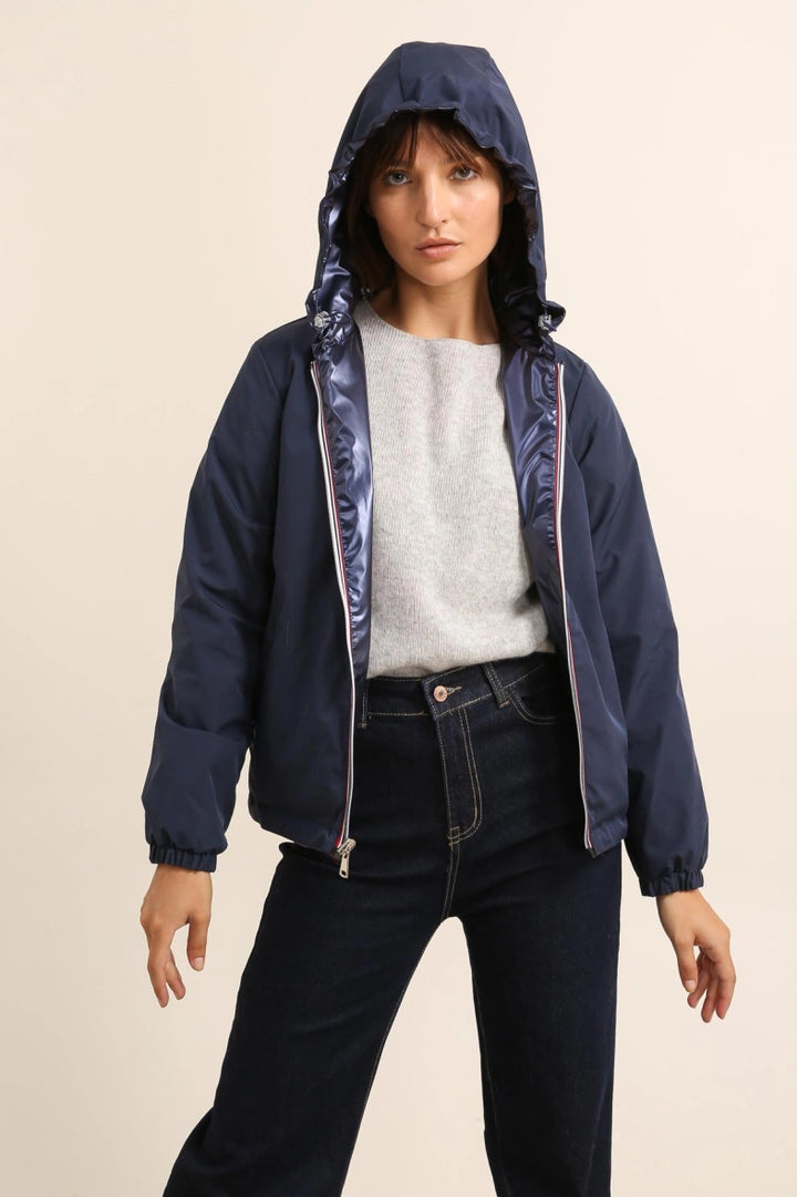 Parka longue kaki imperméable avec capuche