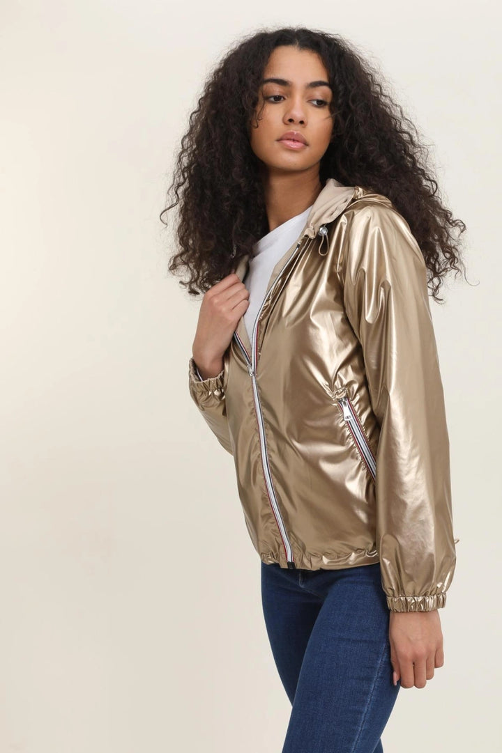 Parka longue kaki imperméable avec capuche