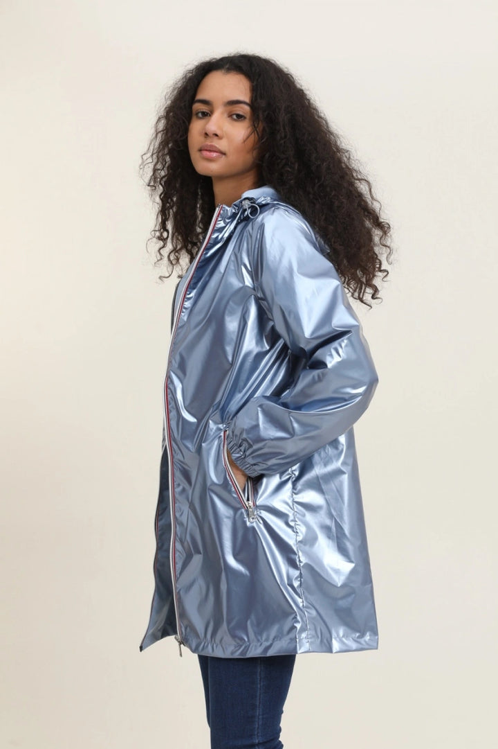 Parka longue kaki imperméable avec capuche
