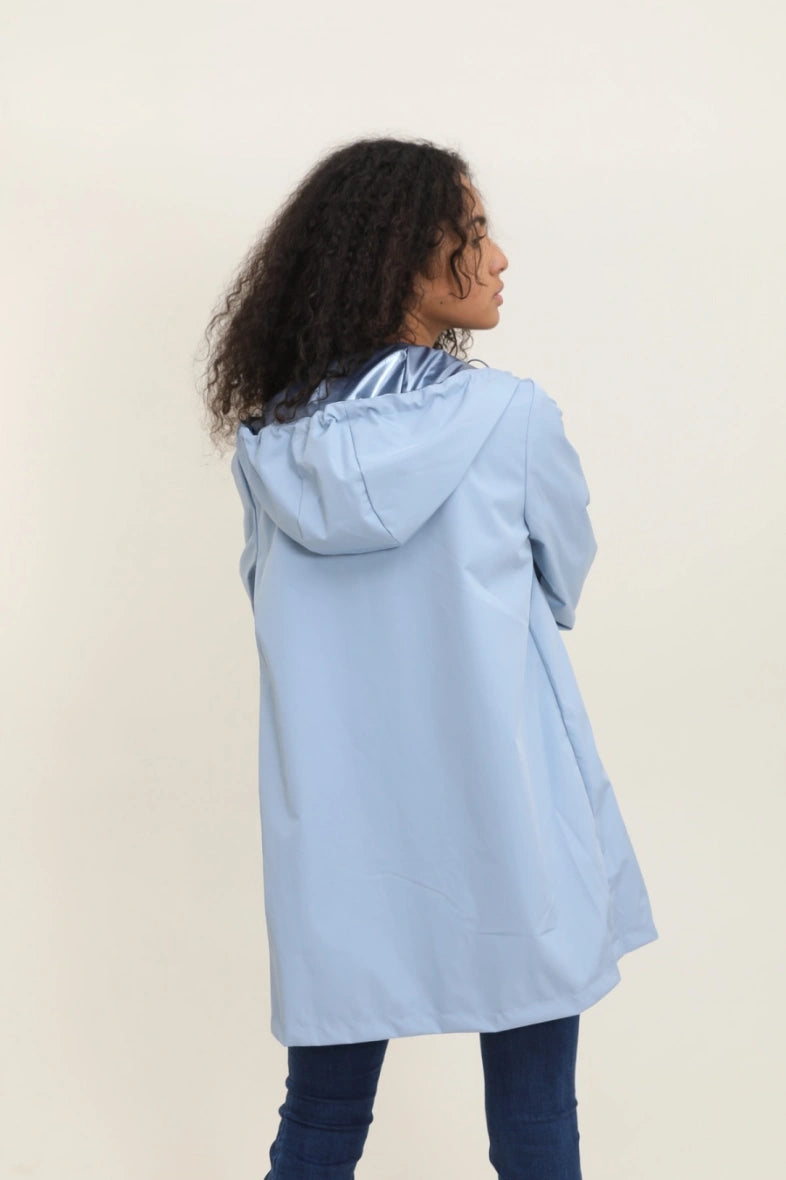 Parka longue kaki imperméable avec capuche