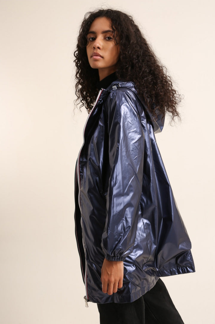 Parka longue kaki imperméable avec capuche