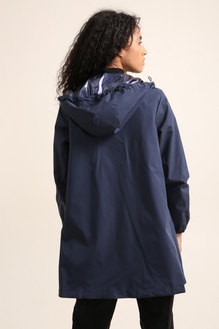 Parka longue kaki imperméable avec capuche