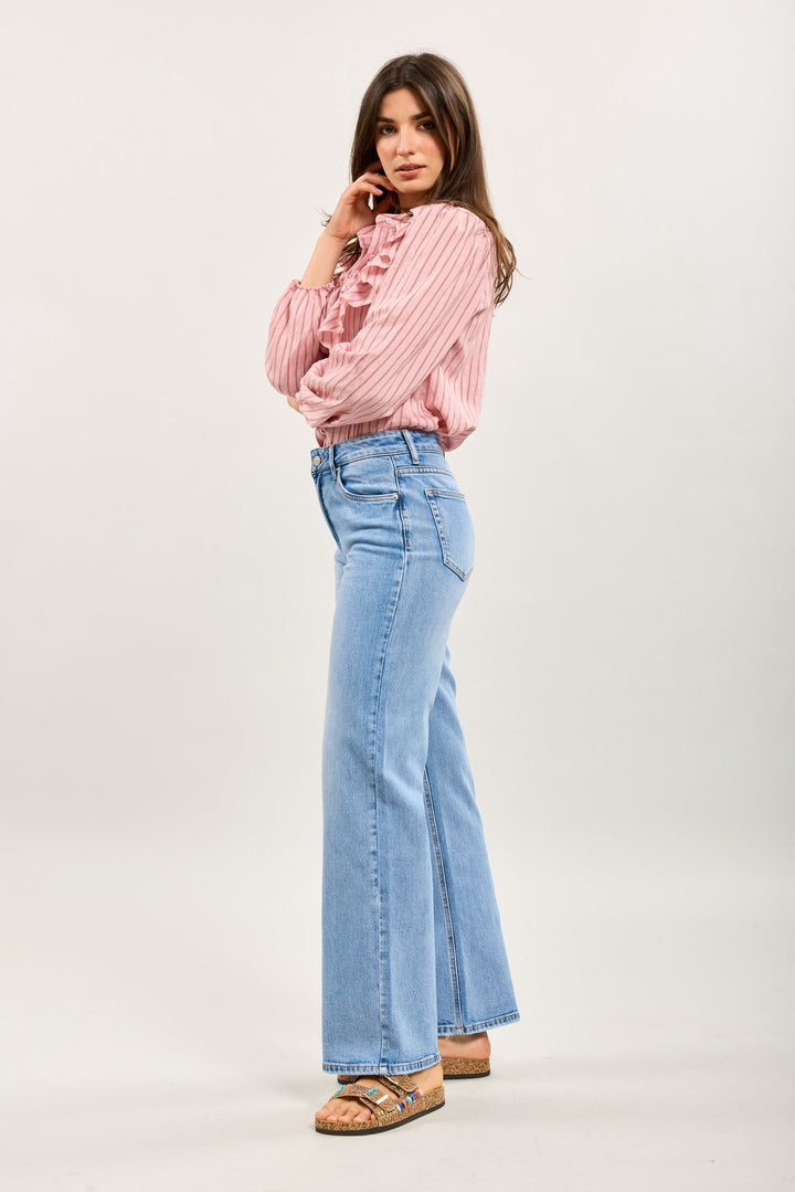 Toxik Blue Denim Stretch Flare Jeans
