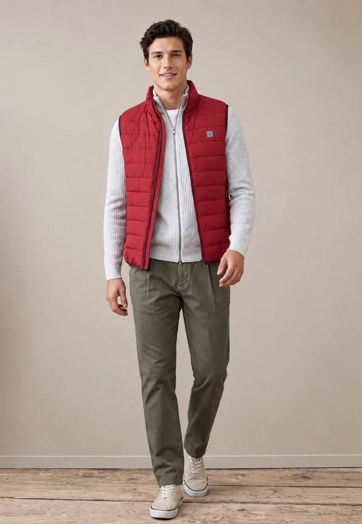 Fynch Hatton Lightweight Quilted Gilet, Brick