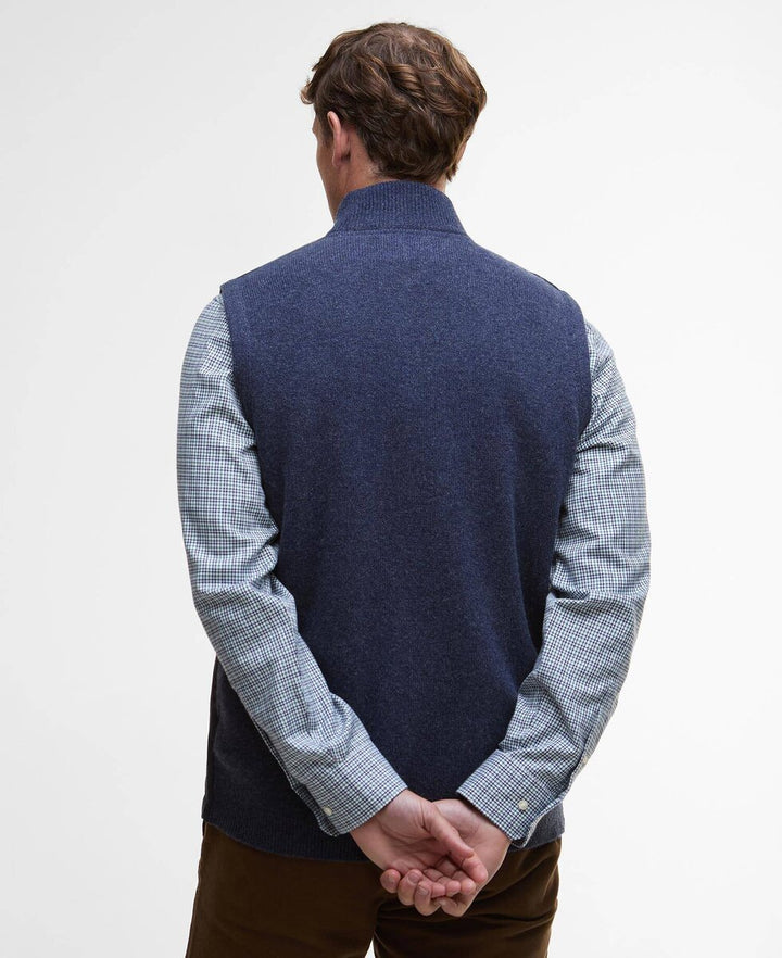Barbour Shoveler Knitted Gilet, Navy