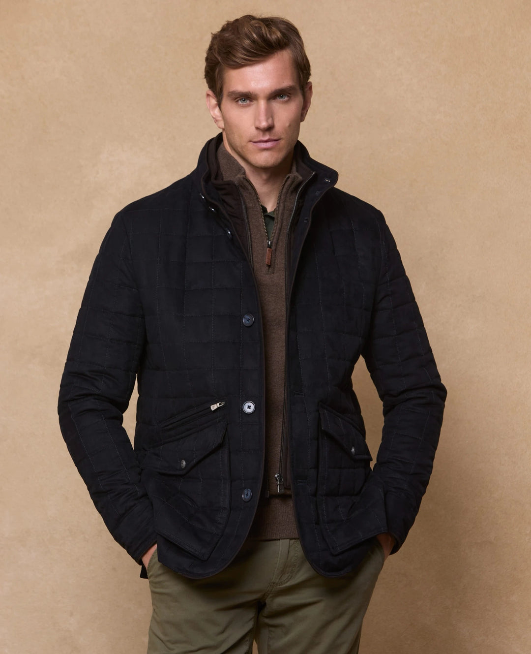 Magee Glenveigh Quilted Paddock Jacket, Navy