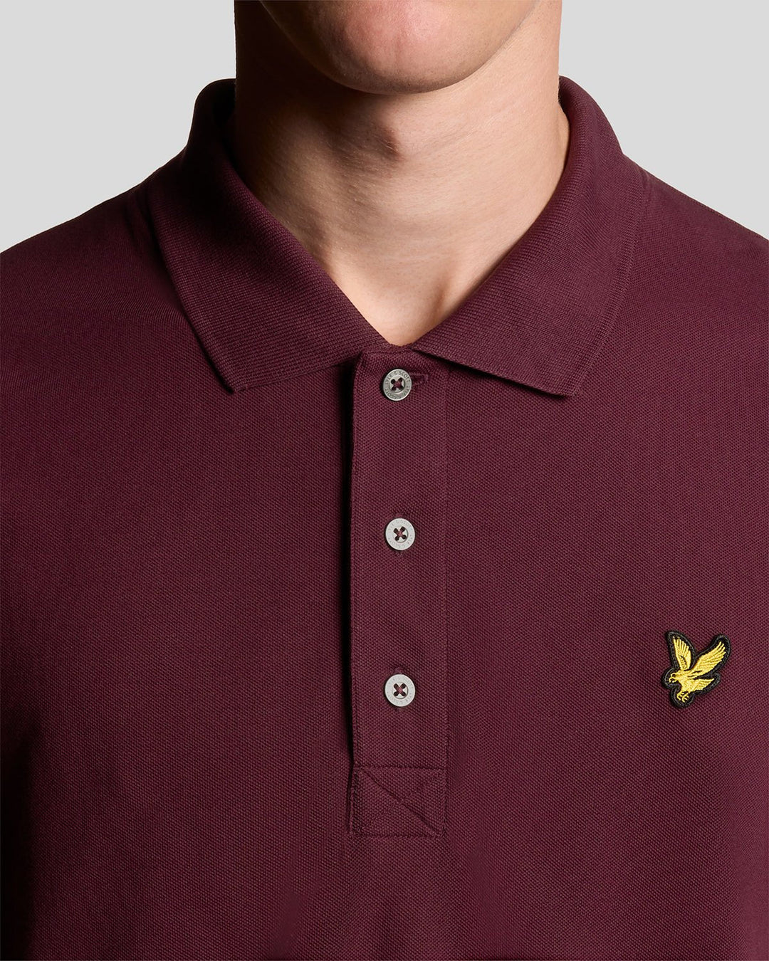 Lyle & Scott Cotton Polo Shirt, Burgundy