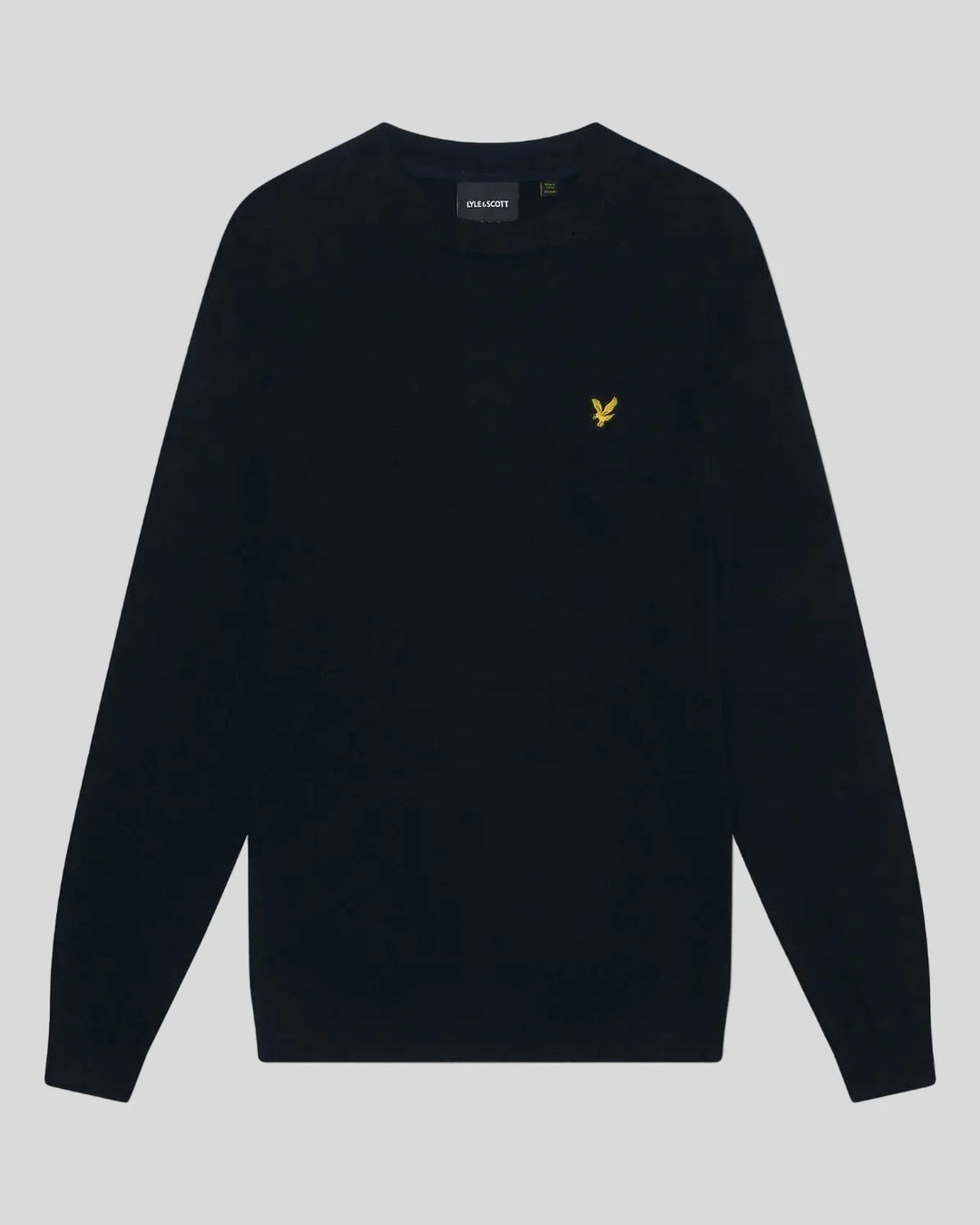 Lyle & Scott Cotton Merino Crew Neck Jumper, Dark Navy