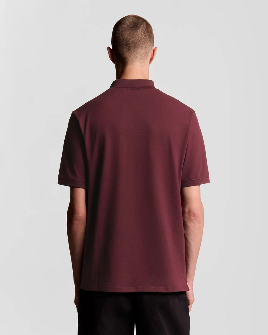 Lyle & Scott Cotton Polo Shirt, Burgundy