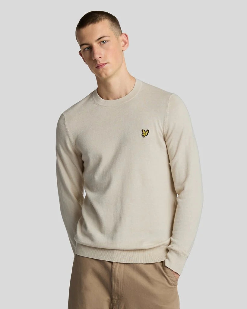 Lyle & Scott Cotton Merino Crew Neck Jumper, Cove