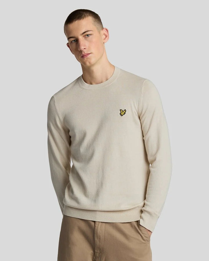 Lyle & Scott Cotton Merino Crew Neck Jumper, Cove