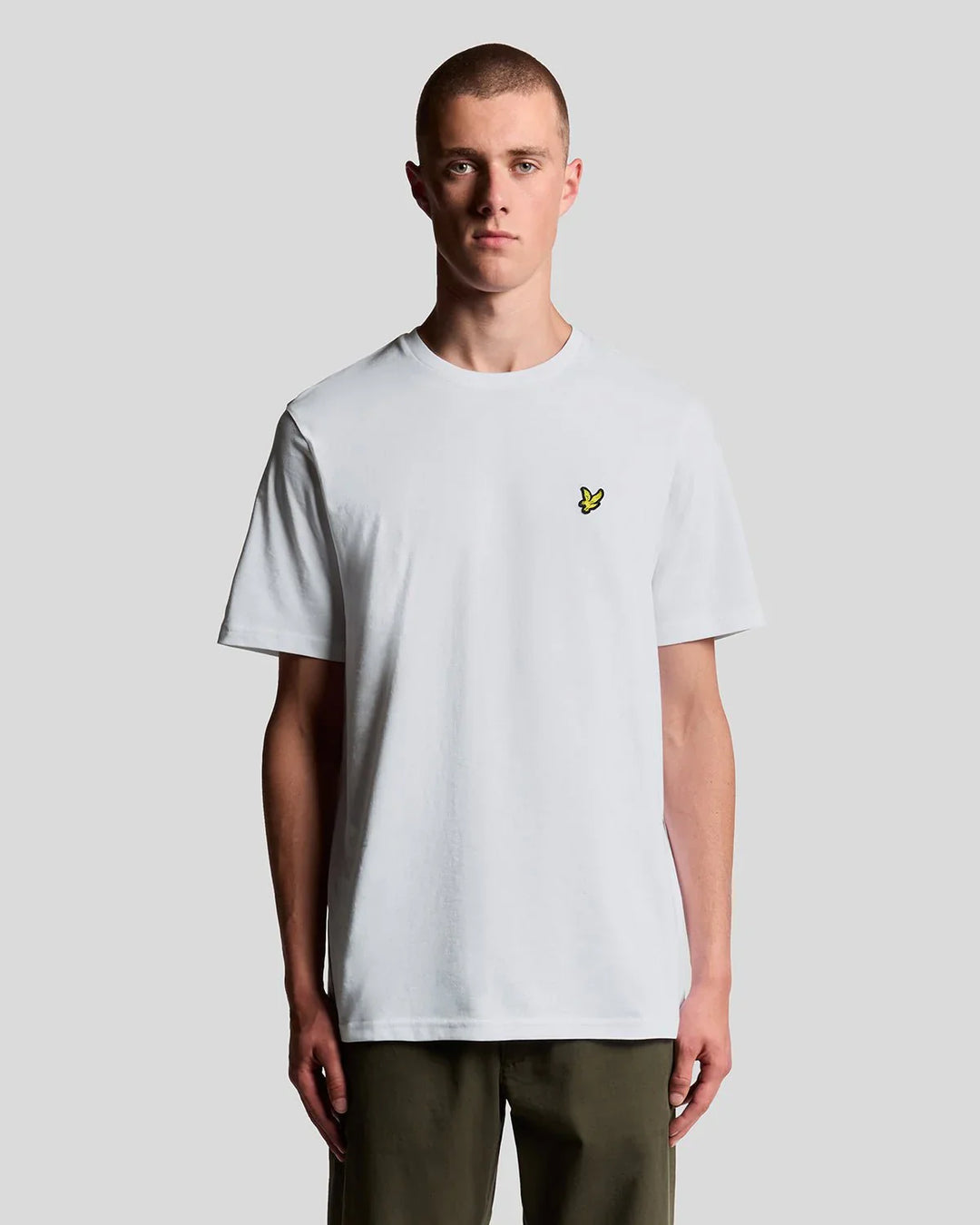 Lyle & Scott White Cotton Crew Neck T-Shirt