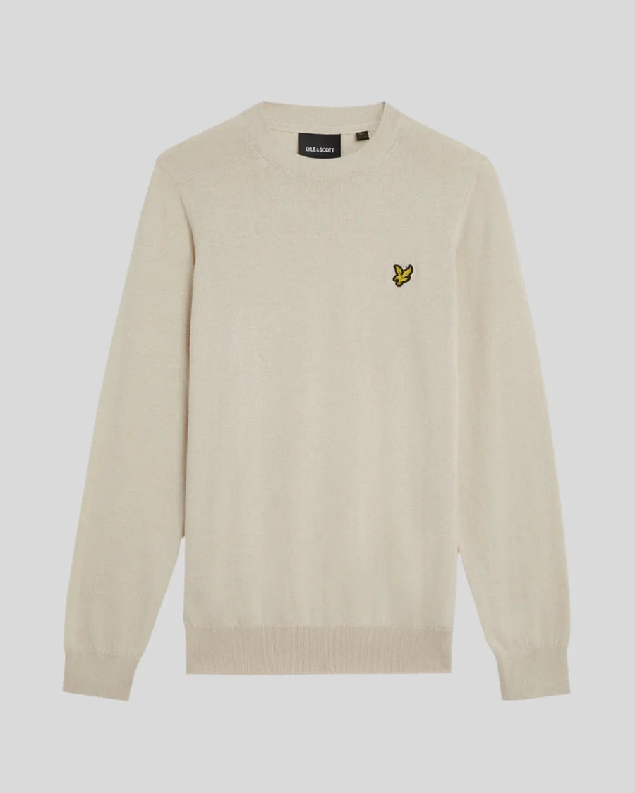 Lyle & Scott Cotton Merino Crew Neck Jumper, Cove