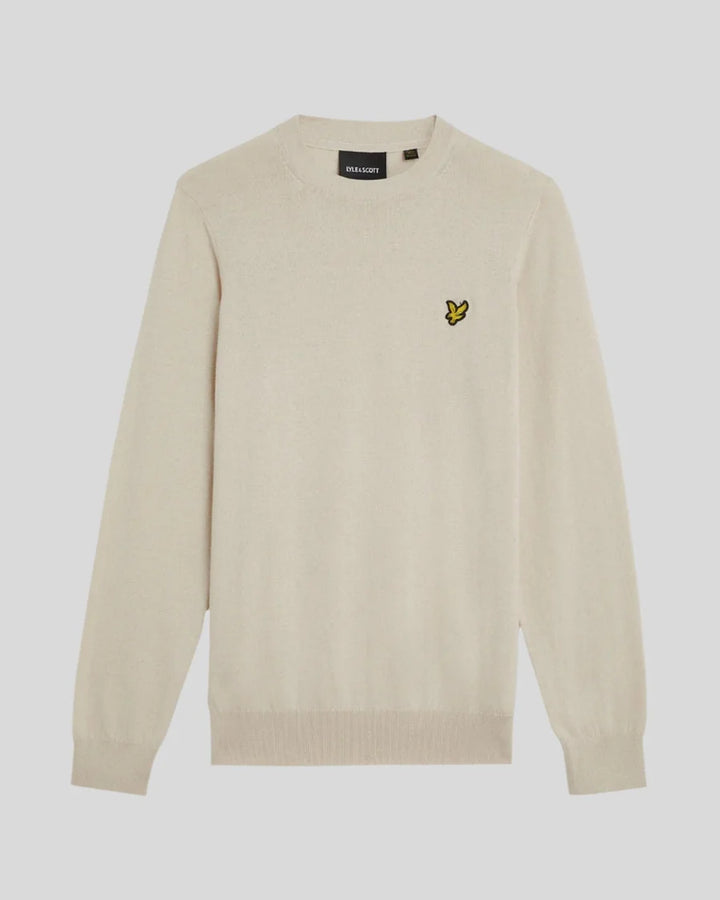 Lyle & Scott Cotton Merino Crew Neck Jumper, Cove