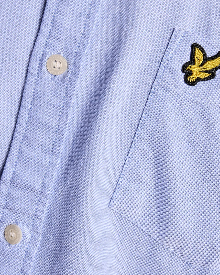 Lyle & Scott Cotton Button Down Oxford Shirt, Blue