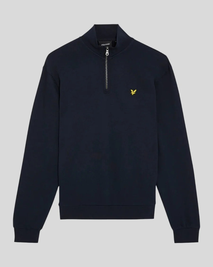 Lyle & Scott Cotton Loopback 1/4 Zip Sweatshirt, Navy
