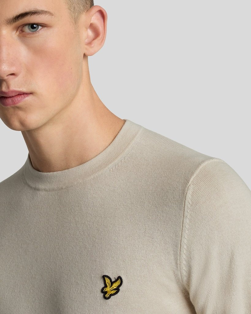 Lyle & Scott Cotton Merino Crew Neck Jumper, Cove