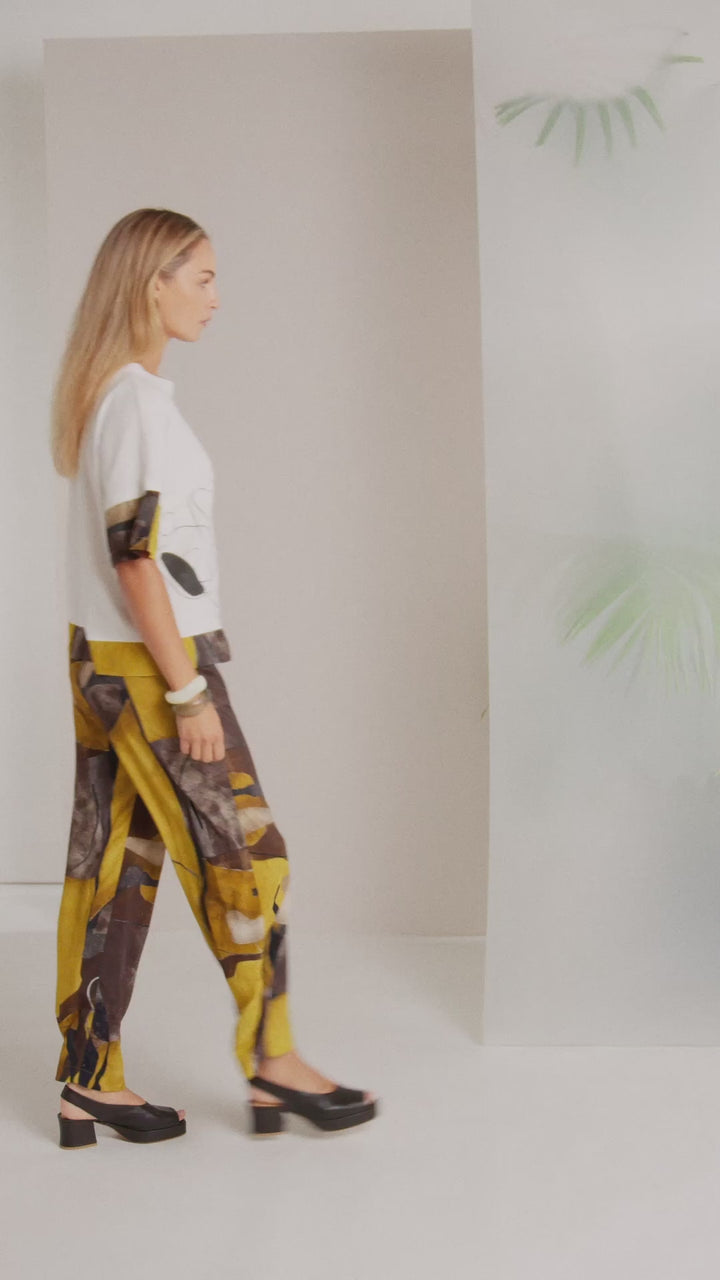 Pantalon imprimé à jambes larges NAYA Oasis