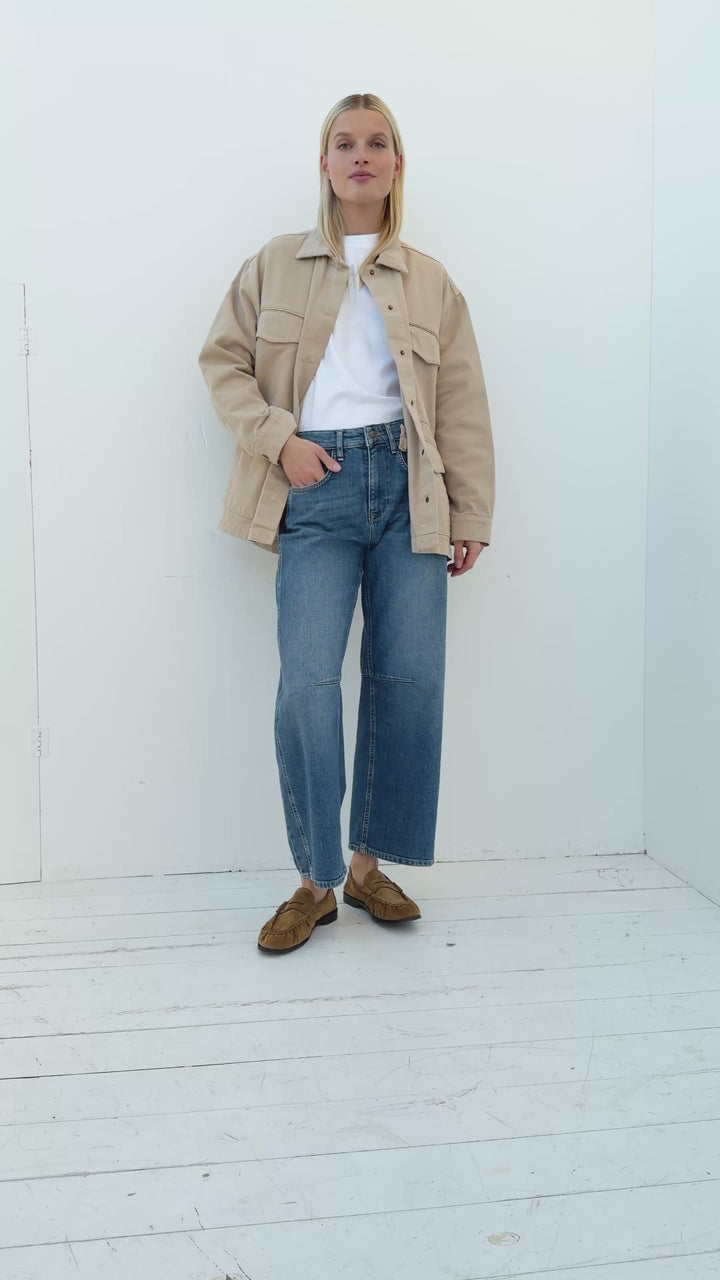 Jean Mac Jeans Dream Wide bleu moyen délavé Dream Wonder Light Denim