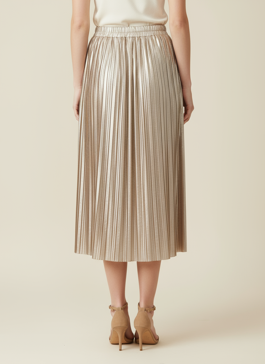 Jupe rose brillante et plissée