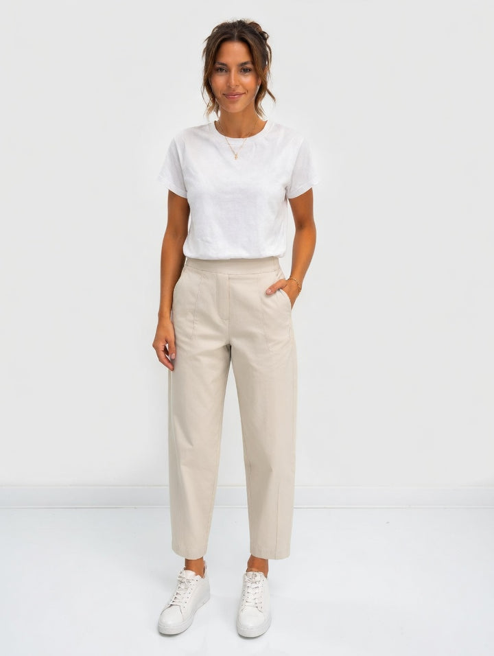 Pantalon de voyage gris léger et court